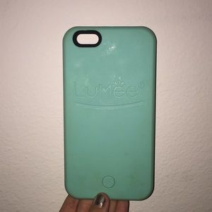Teal light up  selfie lumee  case